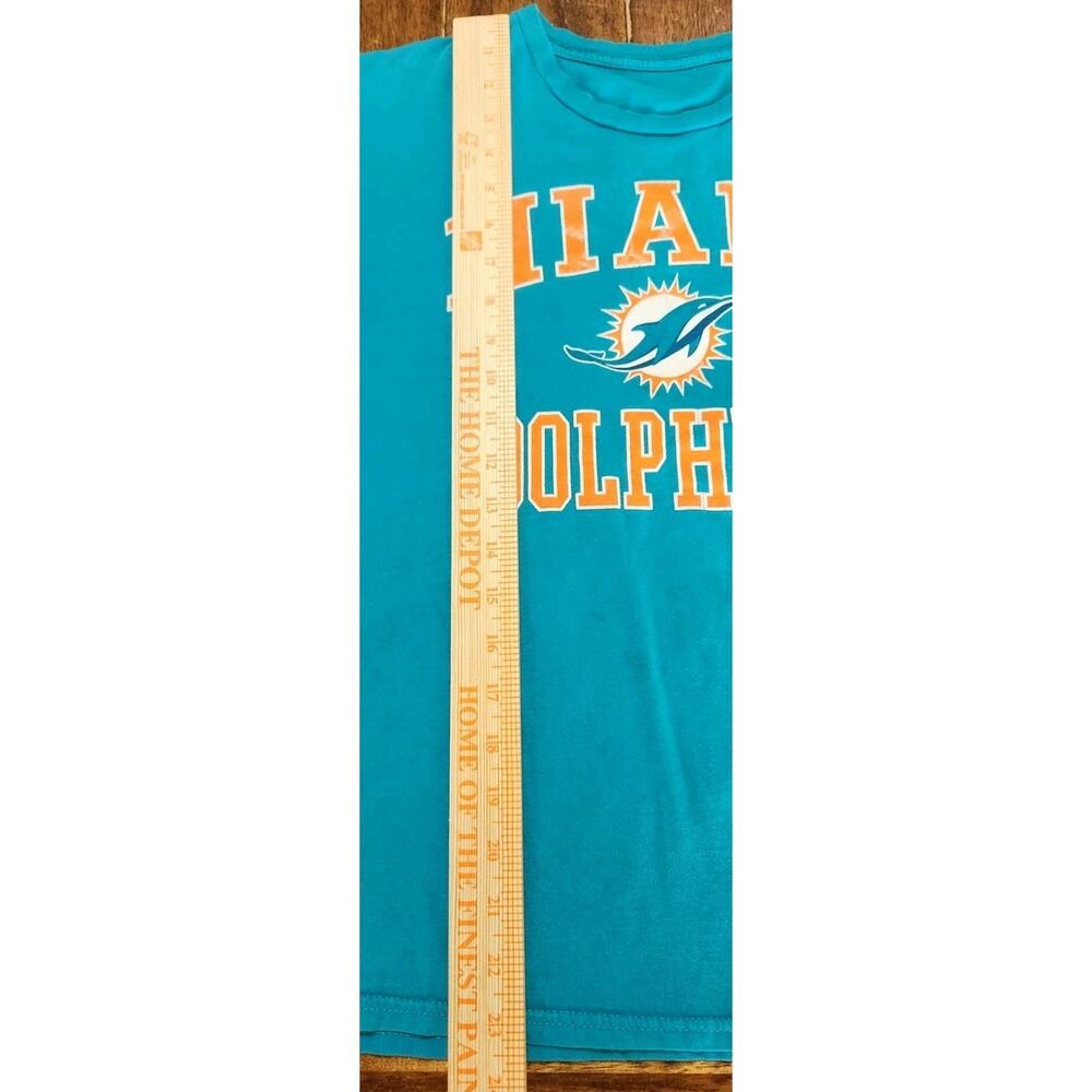 Miami Dolphins Youth Large T-Shirt Aqua Teal Victory Arch Graphic Tee NFL Kids - Picture 5 of 7